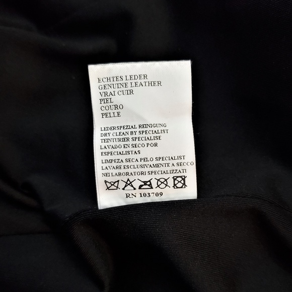 SOLD!  ARMANI COLLEZIONI Lambskin Leather Moto Jkt - Picture 6 of 7